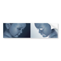Child and Cherub Bumper Sticker bumper stickers