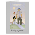 Child and father art Card-customizable