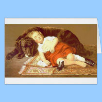 Child and Sleeping dog cards