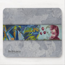 Child & baloons graffiti art mousepads