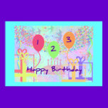 Child Birthday Three Years Old - Happy Birthday! posters