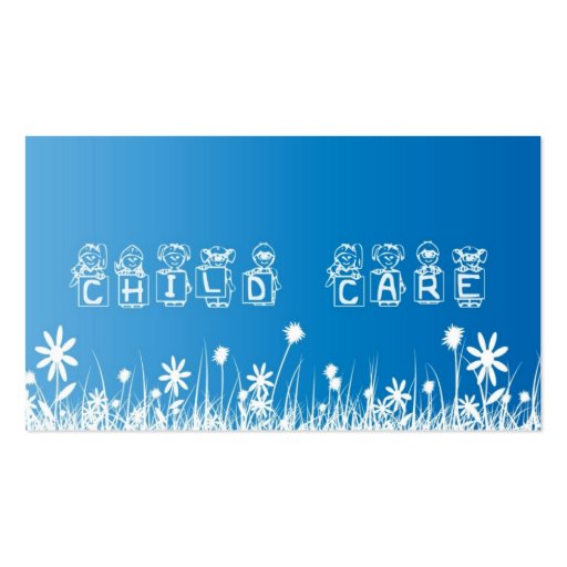 Child Care, Babysitting Business Card (front side)