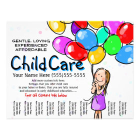 Child Care. Babysitting. Day Care. Promo Custom Flyer