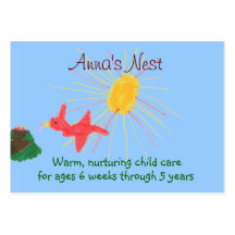 Child care business card