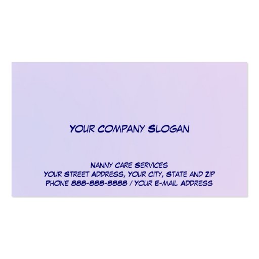 Child Day Care Business Card (back side)