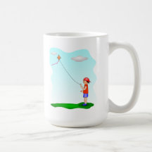 Child Flying a Kite Coffee Mug