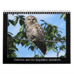 Child-Free and Over-Population Quotations Wall Calendar