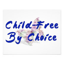 Child-Free Butterfly Personalized Invites