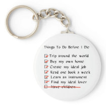 Child-Free Checklist Key Chains