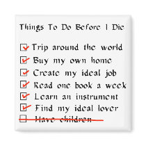 Child-Free Checklist Magnets