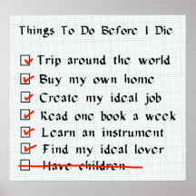 Child-Free Checklist Poster