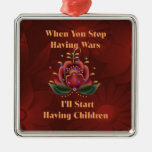 Child-Free Pacifist Christmas Tree Ornaments