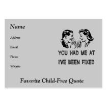 Child-Free Turn On business cards