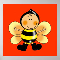 Child in a bee costume poster