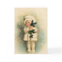 Child in a Snowstorm Card by vintagegiftmall Child in a Snowstorm Card