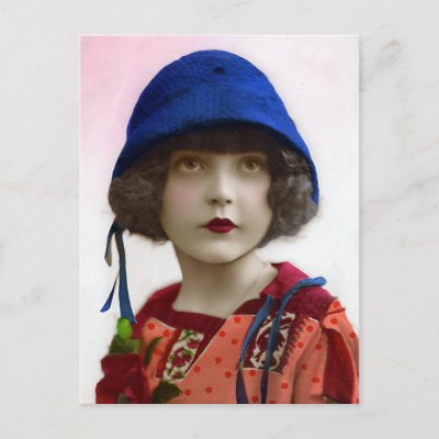"Child in Blue Hat" Vintage Portrait Post Card