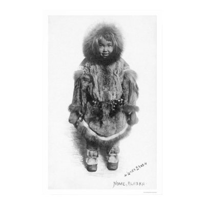 Child In Fur Nome Alaska 1920 Print by lc_alaska