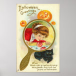 Child in Mirror Bobbing For Apples Print