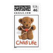 Child Life postage with Teddy Bear