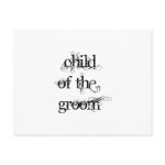 Child of the Groom Post Card