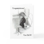 CHILD ON POTTY: CONGRATULATIONS: HUMOR GREETING CARDS