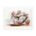 Child on Rocking Horse postcards