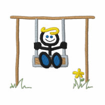 Child On Swing embroidered shirts