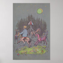 Child on the Merry Go Round Poster