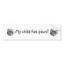 Child Paws Bumper Sticker