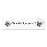 Child Paws Bumper Sticker