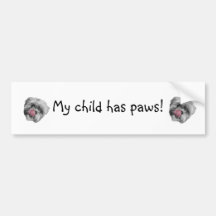 Child Paws Bumper Sticker