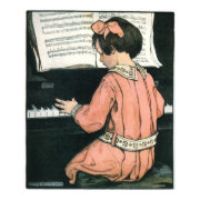 Child Playing the Piano; Jessie Willcox Smith print