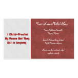 Child-Proofing Failure Business Cards