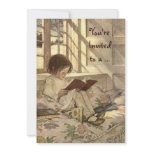 Child Reading a Book by Jessie Willcox Smith Personalized Invites