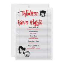 Child rights awareness campaign corporate personalized invitation