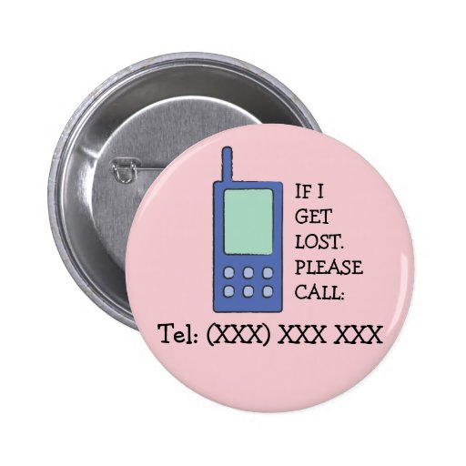 CHILD SAFETY BUTTON WITH CUSTOMISED PHONE NUMBER Zazzle
