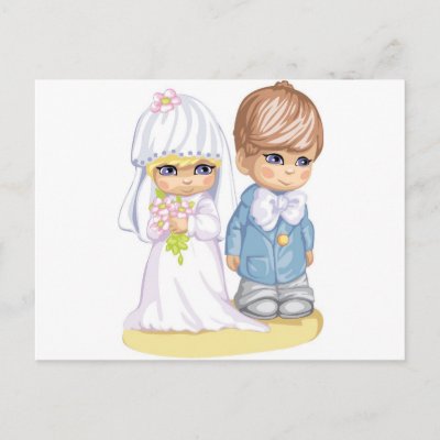 Child Wedding Dress Up Second Design Postcard