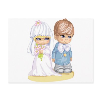 Child Wedding Dress Up Second Design Postcard