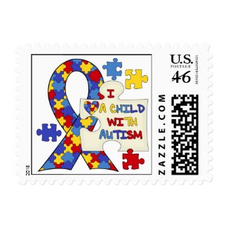 I (heart) a child with Autism Stamps