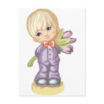 Child with Flower Surprise Postcard
