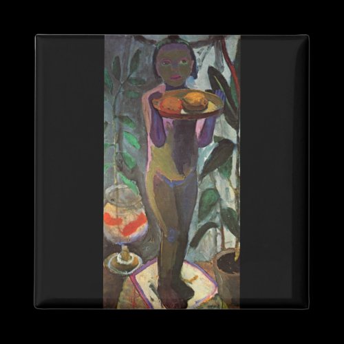Child with goldfish glass - Paula Modersohn-Becker Magnet
