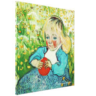 Child with Orange, 1890. Vincent van Gogh Stretched Canvas Prints