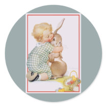 Child with Rabbit stickers by Tchotchke Child with Rabbit stickers