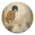 Child with Rabbits stickers
