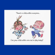 Child Within Postcard postcards