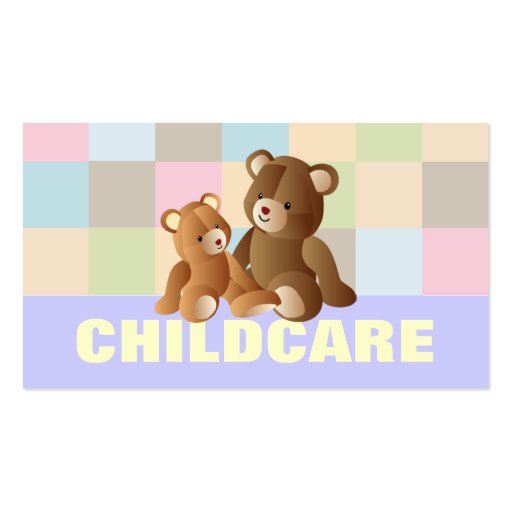 Childcare business cards (front side)