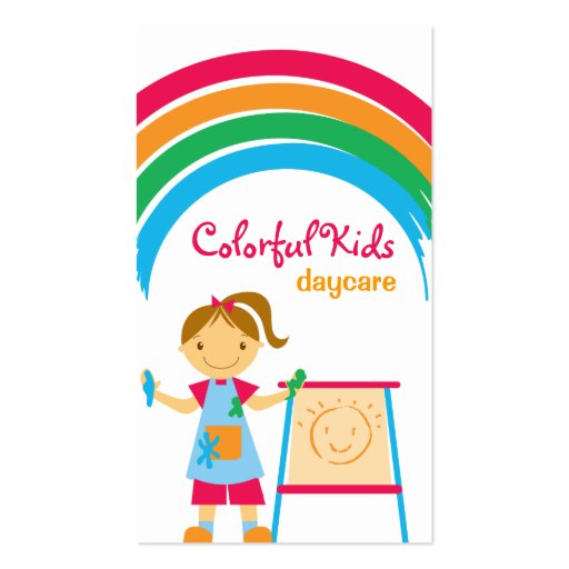 Childcare | School Teacher Business Cards (front side)
