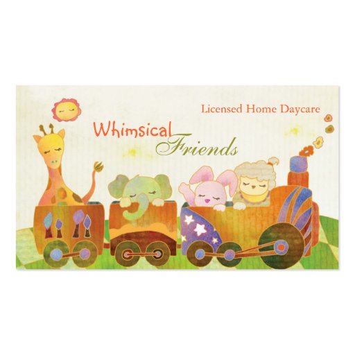 ChildcareProviders, BabySitters, Daycare Business Business Card Templates (front side)