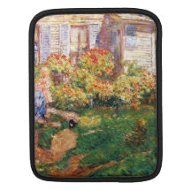 Childe Hassam - A fishing hut Gloucester Sleeves For iPads