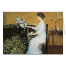 Childe Hassam - At the piano Card
